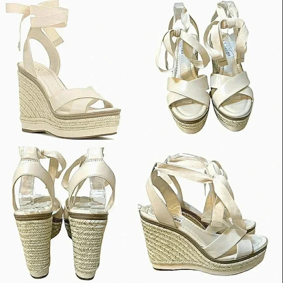 VC Retro 11 Sexy Baddie Platform Wedge Espadrilles Strappy Sandals New - Picture 1 of 7